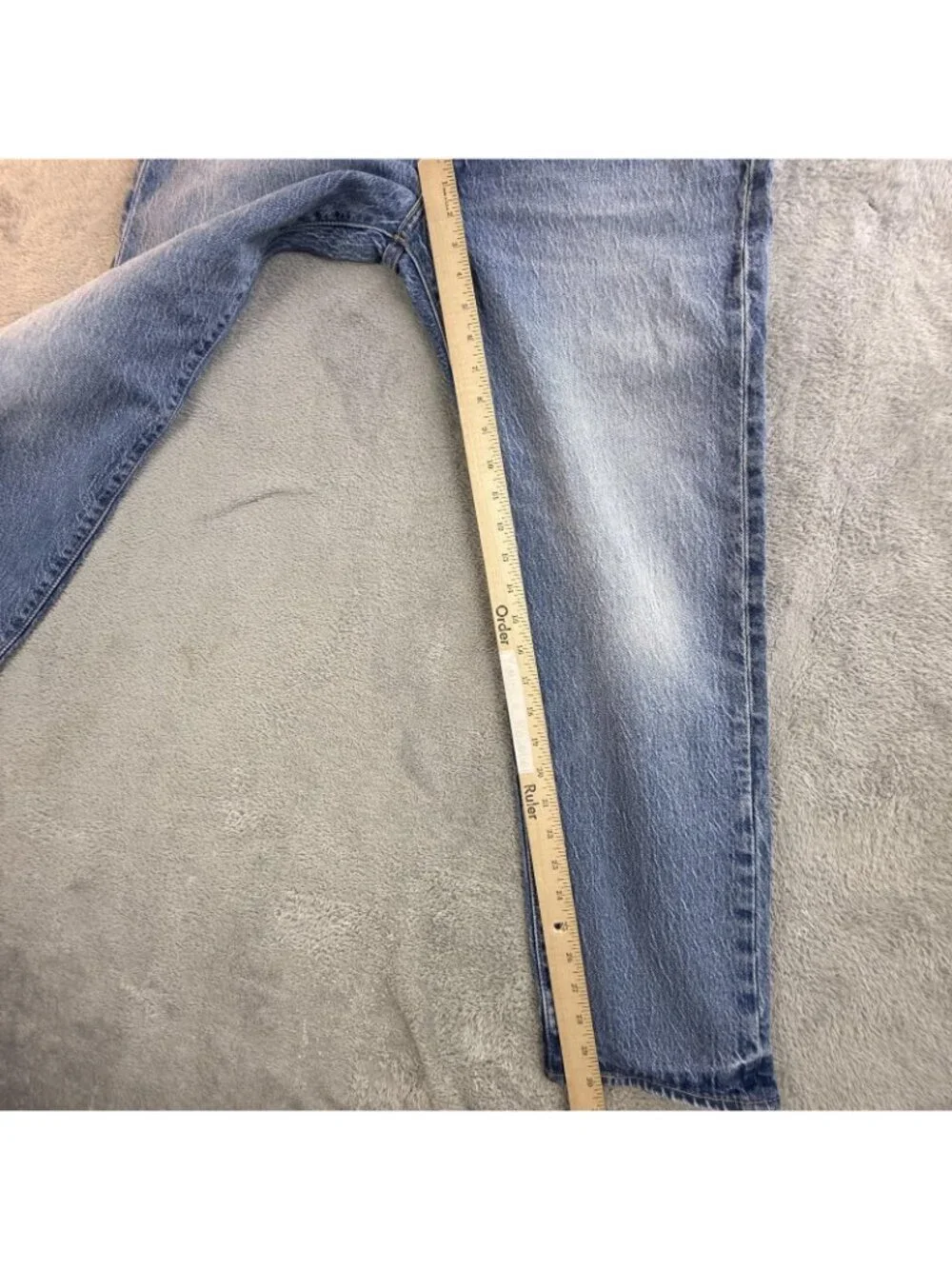 Levi's Premium Jeans Mens 34x30 Blue Regular Straight Stretch Denim Light Wash